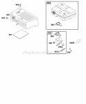 Exhaust System Diagram and Parts List for 118436-0115-B1  Briggs and Stratton Engine